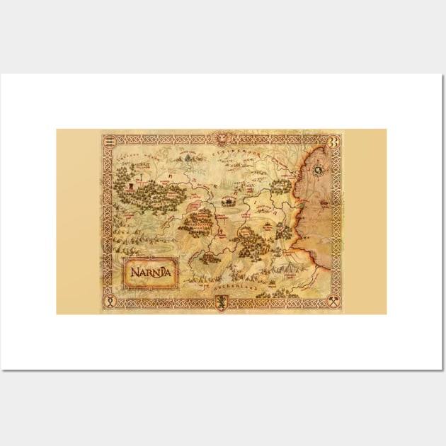 Map of Narnia Wall Art by booksnbobs